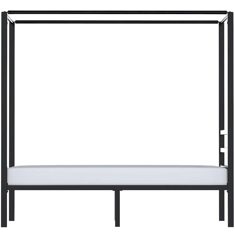 Base de cama tipo plataforma con dosel de metal Twin/King