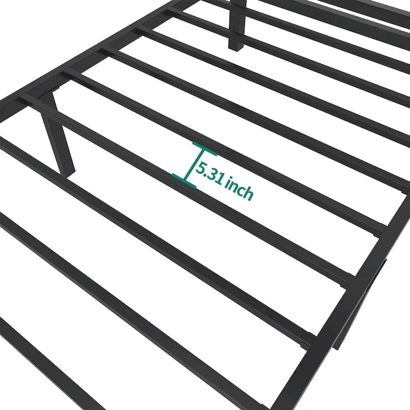 Base de cama tipo plataforma con dosel de metal Twin/King