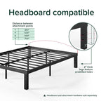 Base de cama de plataforma metálica Quick Lock