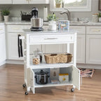 Carrito de cocina móvil con encimera de granito