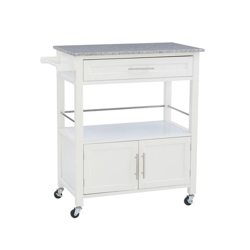 Carrito de cocina móvil con encimera de granito