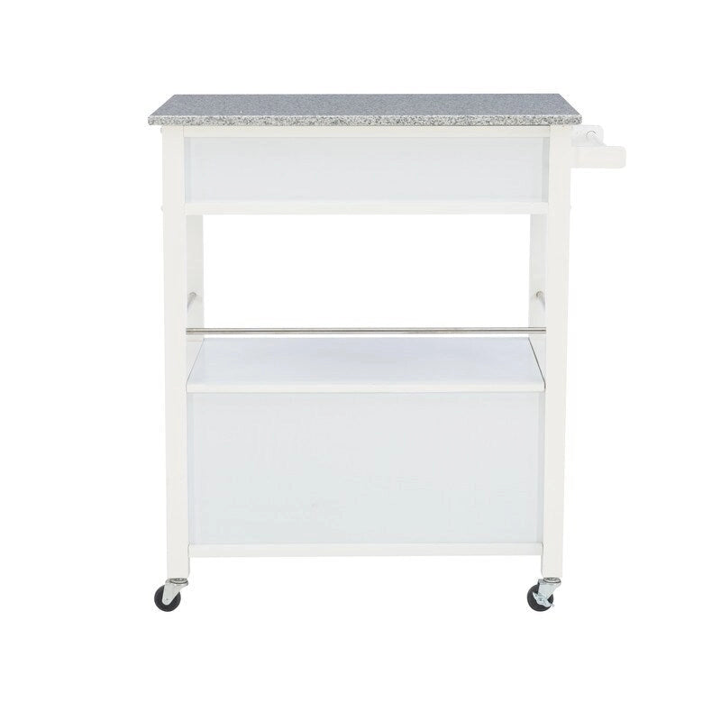 Carrito de cocina móvil con encimera de granito
