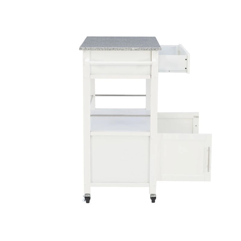 Carrito de cocina móvil con encimera de granito