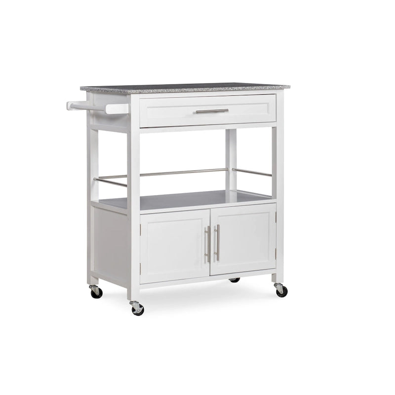 Carrito de cocina móvil con encimera de granito