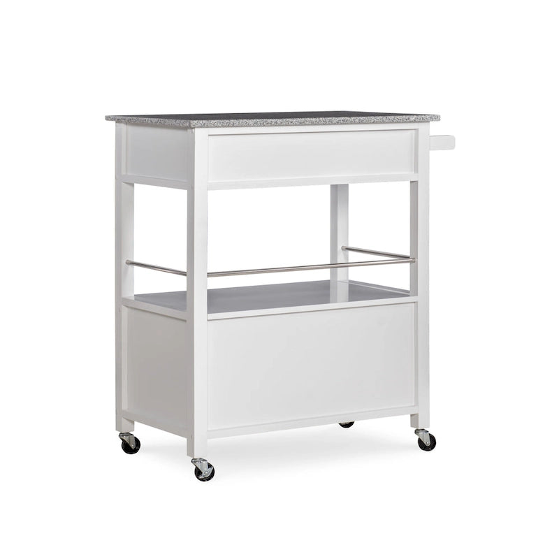 Carrito de cocina móvil con encimera de granito