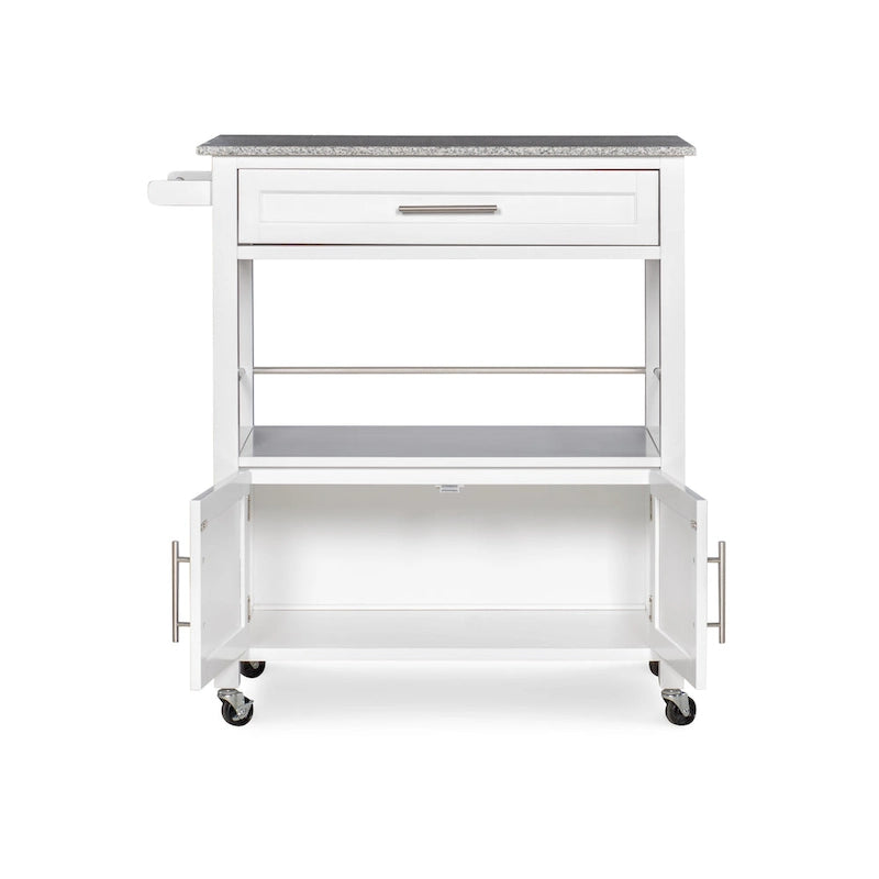 Carrito de cocina móvil con encimera de granito