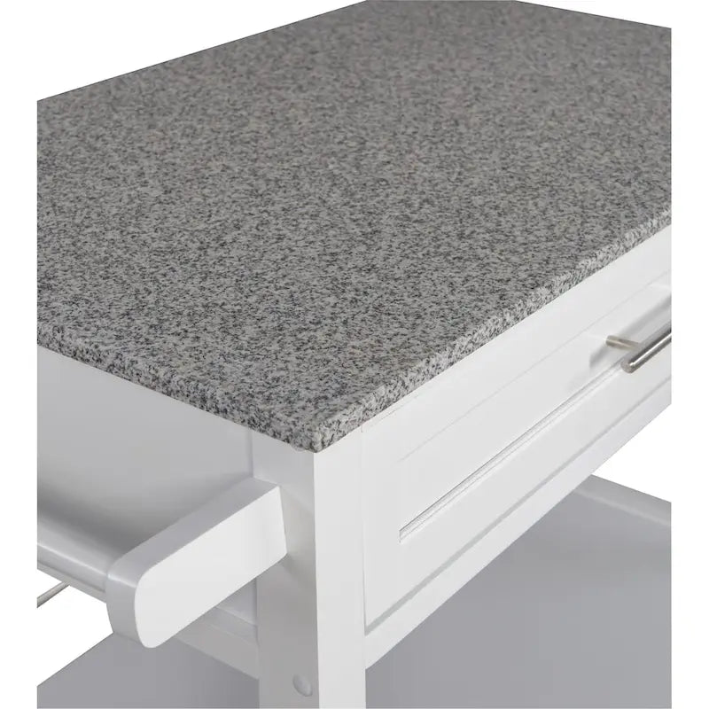 Carrito de cocina móvil con encimera de granito