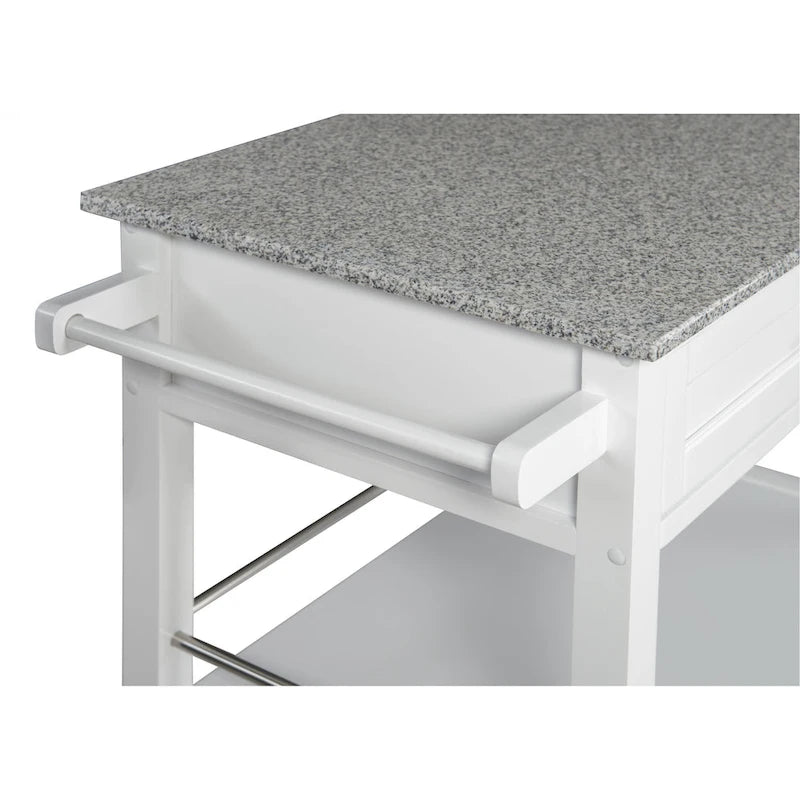 Carrito de cocina móvil con encimera de granito