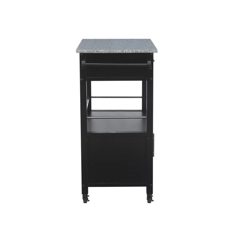 Carrito de cocina móvil con encimera de granito