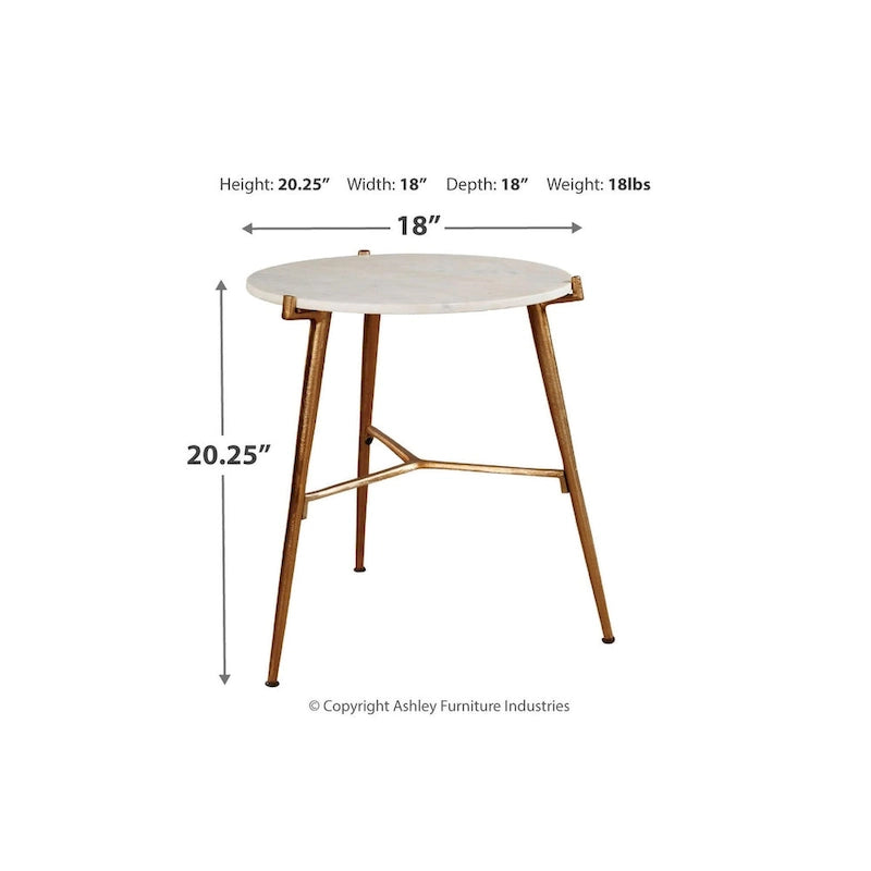 Mesa decorativa contemporánea glamurosa blanca y dorada