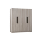 Armario de 70.9" de alto x 63" de ancho con 4 puertas y barra para colgar, blanco