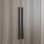 Armario de 70.9" de alto x 63" de ancho con 4 puertas y barra para colgar, blanco