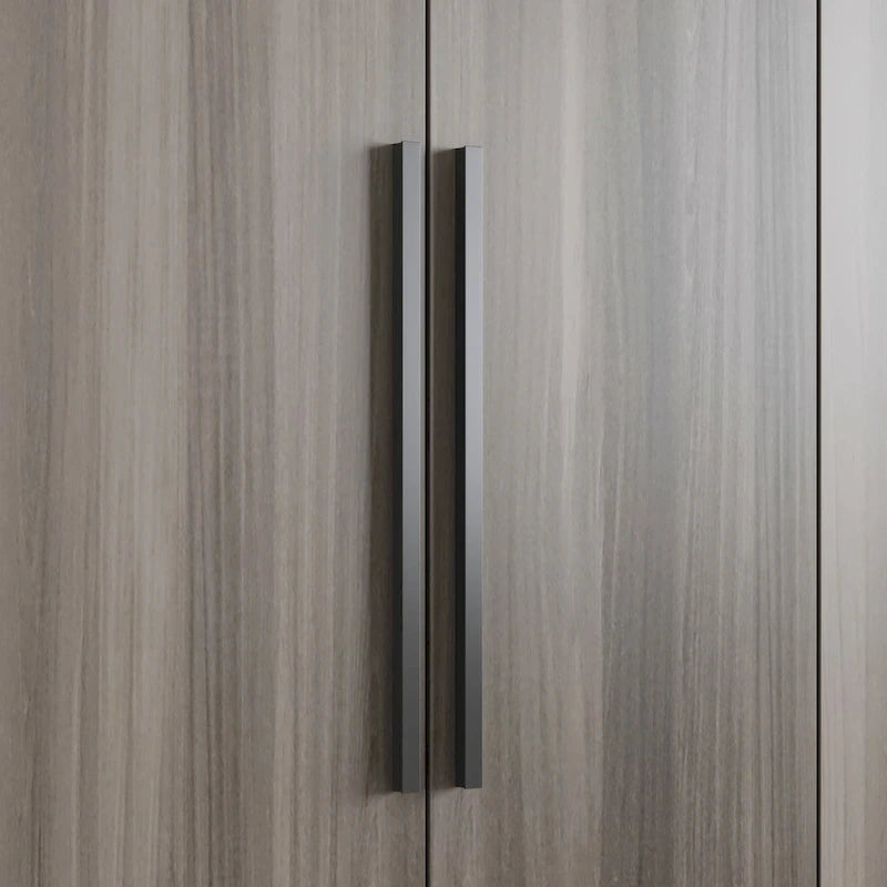 Armario de 70.9" de alto x 63" de ancho con 4 puertas y barra para colgar, blanco