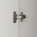 Armario de 70.9" de alto x 63" de ancho con 4 puertas y barra para colgar, blanco