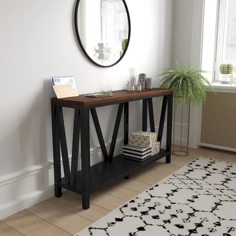 Mesa Consola Rústica Estilo Casa de Campo para Entrada