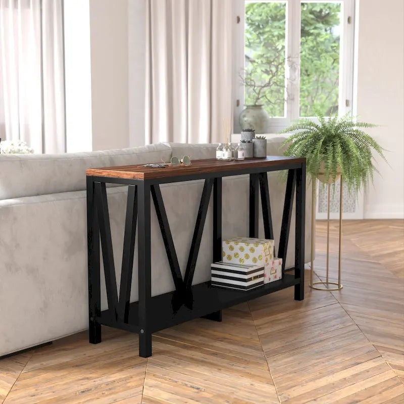 Mesa Consola Rústica Estilo Casa de Campo para Entrada