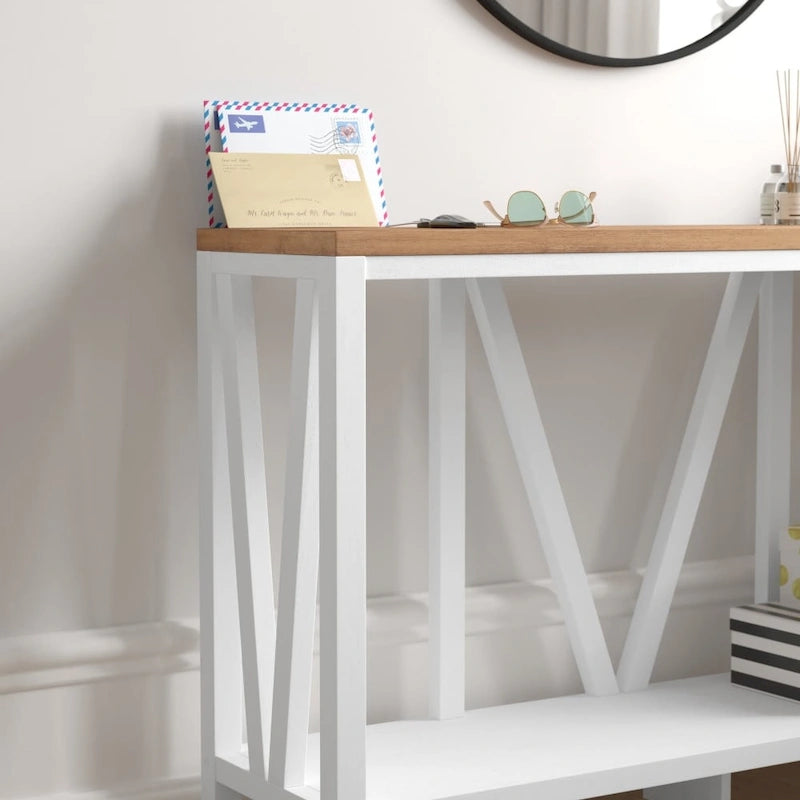 Mesa Consola Rústica Estilo Casa de Campo para Entrada