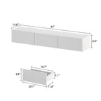 Consolas de TV flotantes para pared, mueble de TV colgante con luz, soporte para TV