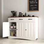 Aparador buffet rústico de 42.5", moderno mueble de cocina de madera con estante ajustable