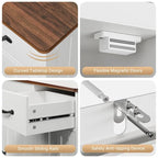 Aparador buffet rústico de 42.5", moderno mueble de cocina de madera con estante ajustable