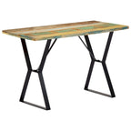 Mesa de comedor de madera maciza reciclada de 120 x 60 x 76 cm - 120 x 60 x 76 cm
