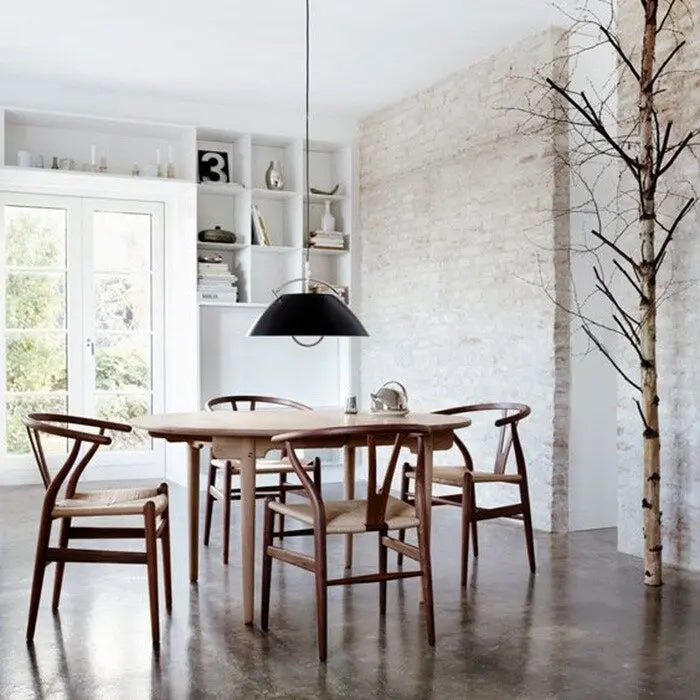 Juego de 2 sillas de comedor modernas de madera con respaldo, sillón con asiento de cáñamo para el hogar, restaurante, oficina, cocina