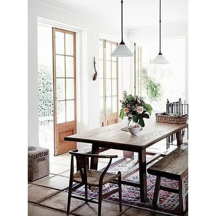 Juego de 2 sillas de comedor modernas de madera con respaldo, sillón con asiento de cáñamo para el hogar, restaurante, oficina, cocina
