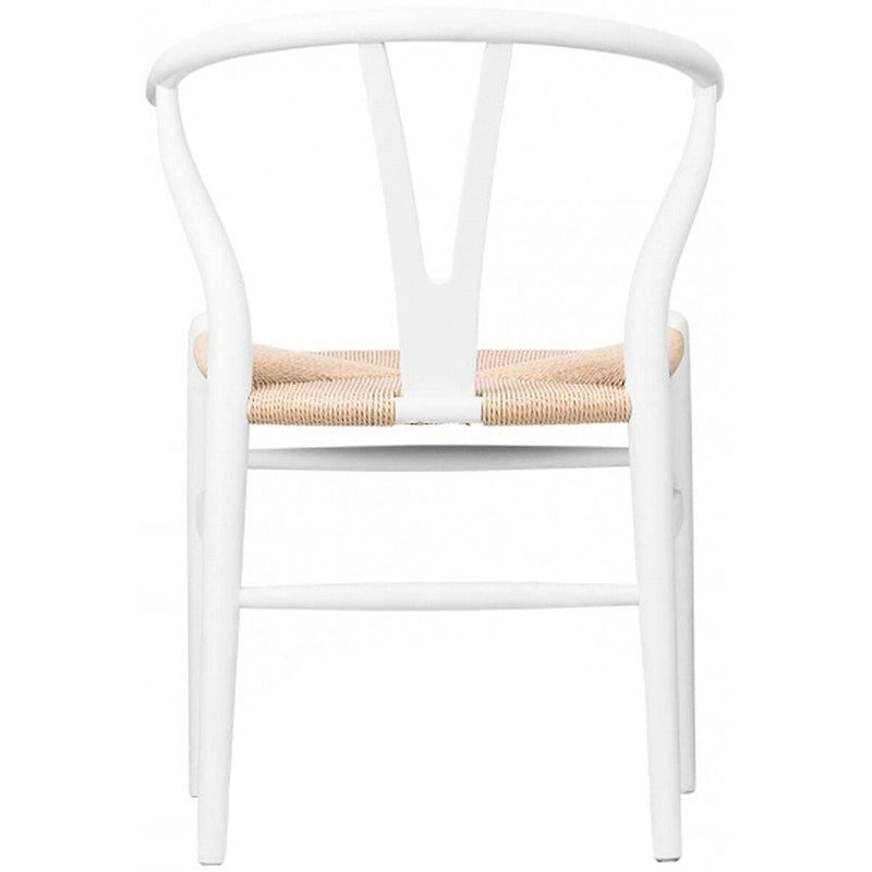 Juego de 2 sillas de comedor modernas de madera con respaldo, sillón con asiento de cáñamo para el hogar, restaurante, oficina, cocina