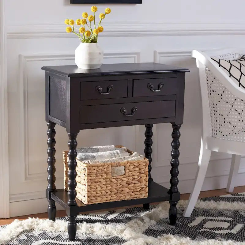 Mesa consola de 3 cajones - 23.5 AN x 13 FO x 29.5 AL - 24ANx13FOx30AL