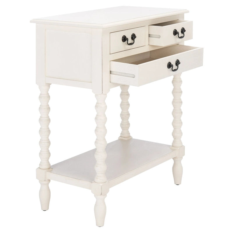 Mesa consola de 3 cajones - 23.5 AN x 13 FO x 29.5 AL - 24ANx13FOx30AL