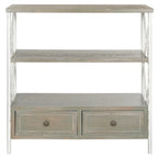 Mesa consola de almacenamiento azul pálido - 33.9 x 15.2 x 34.8 - 34Anx15Profx35Al