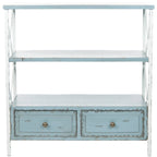  Zenia Pale Blue Storage Console Table - 33.9 x 15.2 x 34.8 - 34Wx15Dx35H