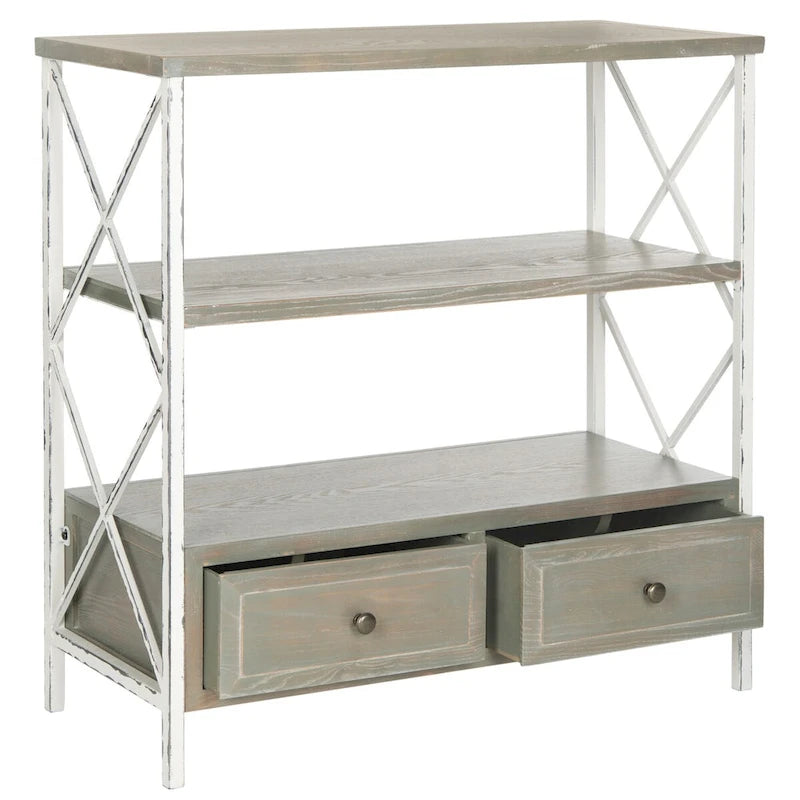 Mesa consola de almacenamiento azul pálido - 33.9 x 15.2 x 34.8 - 34Anx15Profx35Al
