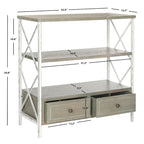 Mesa consola de almacenamiento azul pálido - 33.9 x 15.2 x 34.8 - 34Anx15Profx35Al