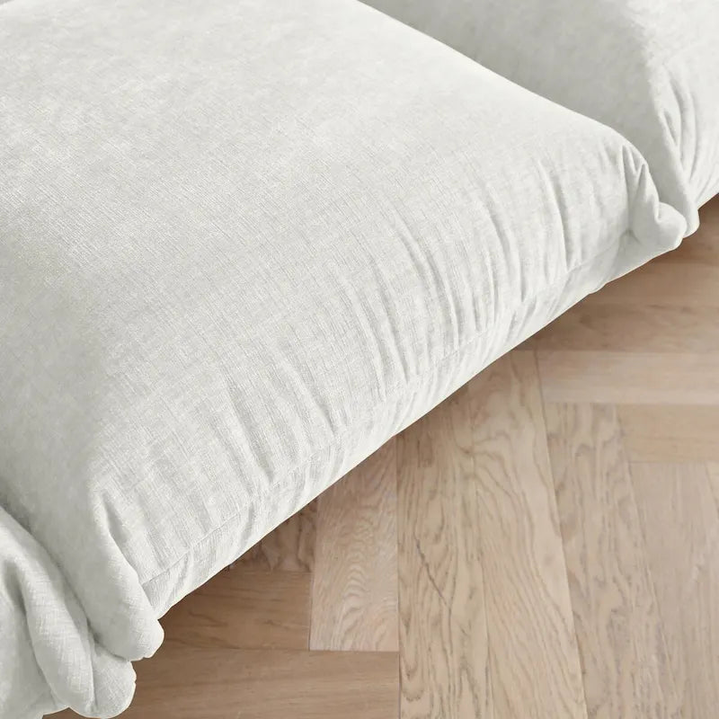 Sofá seccional en forma de L de 103", sofás modulares minimalistas de chenilla de 4 plazas con otomana/chaise reversible