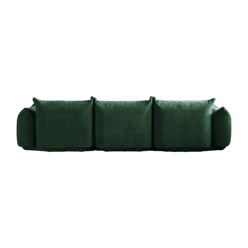 Sofá seccional en forma de L de 103", sofás modulares minimalistas de chenilla de 4 plazas con otomana/chaise reversible