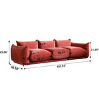 Sofá seccional en forma de L de 103", sofás modulares minimalistas de chenilla de 4 plazas con otomana/chaise reversible