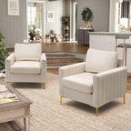 Sillón club tapizado, silla auxiliar, sillón de terciopelo, sofá cómodo - Ver imagen