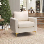 Sillón club tapizado, silla auxiliar, sillón de terciopelo, sofá cómodo - Ver imagen