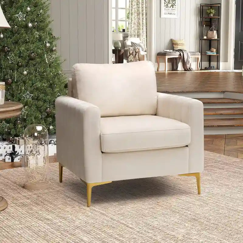 Sillón club tapizado, silla auxiliar, sillón de terciopelo, sofá cómodo - Ver imagen