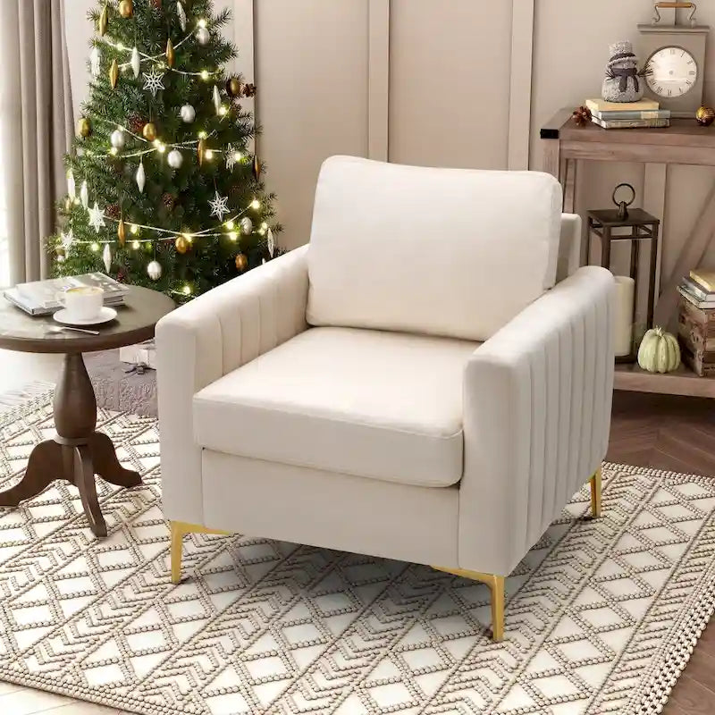 Sillón club tapizado, silla auxiliar, sillón de terciopelo, sofá cómodo - Ver imagen