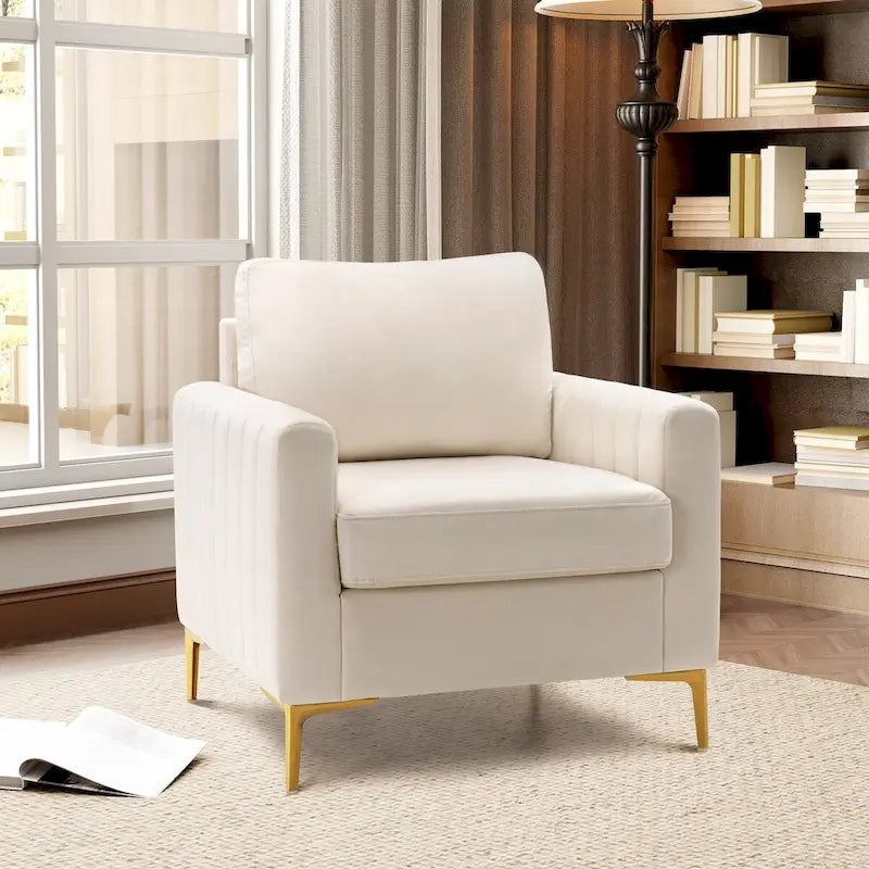 Sillón club tapizado, silla auxiliar, sillón de terciopelo, sofá cómodo - Ver imagen