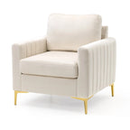 Sillón club tapizado, silla auxiliar, sillón de terciopelo, sofá cómodo - Ver imagen