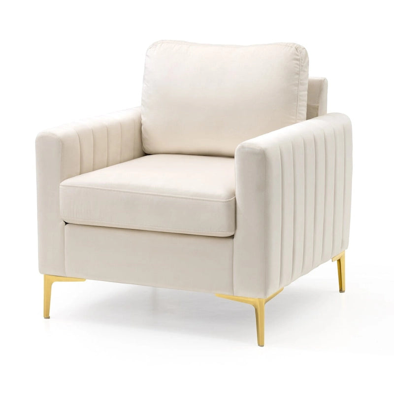 Sillón club tapizado, silla auxiliar, sillón de terciopelo, sofá cómodo - Ver imagen