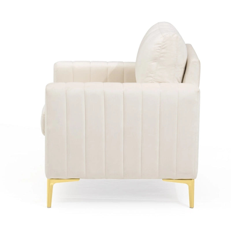 Sillón club tapizado, silla auxiliar, sillón de terciopelo, sofá cómodo - Ver imagen