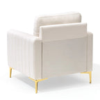 Sillón club tapizado, silla auxiliar, sillón de terciopelo, sofá cómodo - Ver imagen