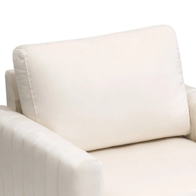 Sillón club tapizado, silla auxiliar, sillón de terciopelo, sofá cómodo - Ver imagen