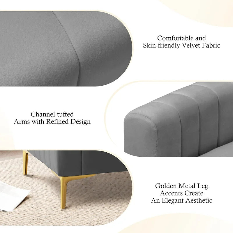 Sillón club tapizado, silla auxiliar, sillón de terciopelo, sofá cómodo - Ver imagen