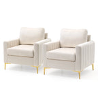 Sillón club tapizado, silla auxiliar, sillón de terciopelo, sofá cómodo - Ver imagen