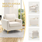 Sillón club tapizado, silla auxiliar, sillón de terciopelo, sofá cómodo - Ver imagen